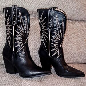 Oasis Society Black Western Dress Boots 7.5